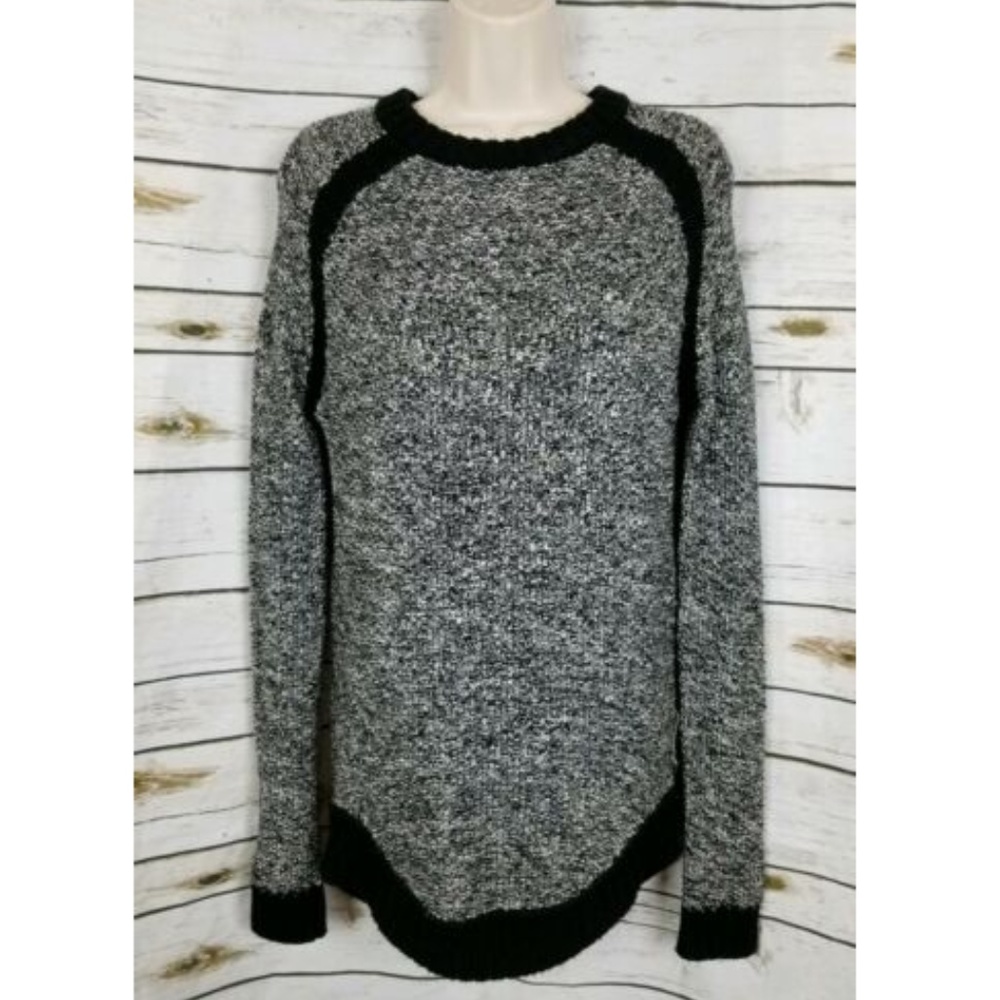 Lululemon Passage Sweater Black Marled Chunky Knit